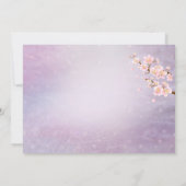 タキシード及びガウンの桜のカップルのブライダルシャワー 招待状 (裏面)