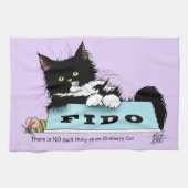 タキシード子天犬の丼 キッチンタオル (横)