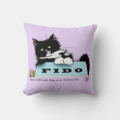 タキシード子天犬の丼 クッション (正面)