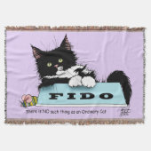 タキシード子天犬の丼 スローブランケット (正面)