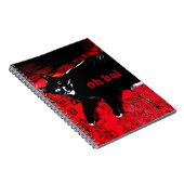 タキシード子猫オンレッドラグ ノートブック (右側)