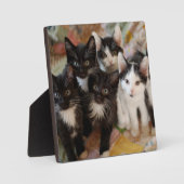 タキシード子猫 フォトプラーク (正面)