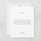 タキシード牧民 | Groomsman 招待状 (裏面)