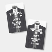 タキシード独身パーティーVIPバッジ バッジ (正面＆裏面)