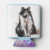 タキシード猫ありがとう白黒猫 缶クーラー (裏面)