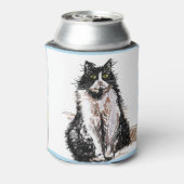 タキシード猫ありがとう白黒猫 缶クーラー (缶裏面)