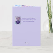 タキシード猫かわいいおもしろいフローラハッピーバースデーカード カード (裏面)