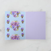 タキシード猫かわいいおもしろいフローラハッピーバースデーカード カード (内部)