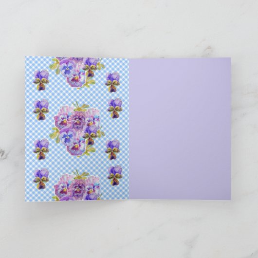 タキシード猫かわいいおもしろいフローラハッピーバースデーカード カード (内部)