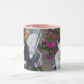 タキシード猫かわいいかわいらし花猫誕生日カード マグカップ (中央)