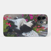 タキシード猫かわいいかわいらし花猫誕生日カード Case-Mate iPhoneケース (裏面(横))