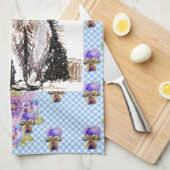 タキシード猫かわいいスケッチ白黒猫 キッチンタオル (四つ折り)