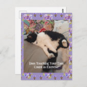 タキシード猫かわいいハッピーバースデーつま先に触れるカード ポストカード (正面/裏面)