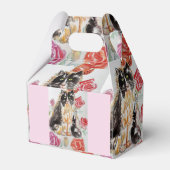 タキシード猫かわいいバラ花猫水彩バラ フェイバーボックス (裏面サイド)