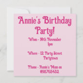 タキシード猫かわいいバラ花猫水彩バラ 招待状 (裏面)