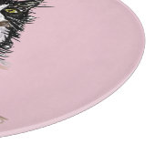 タキシード猫かわいい猫たち白黒パステルピンク カッティングボード (角)