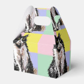 タキシード猫かわいい猫たち白黒パステルレインボー フェイバーボックス (裏面サイド)