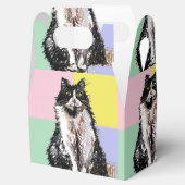 タキシード猫かわいい猫たち白黒パステルレインボー フェイバーボックス (オープン)