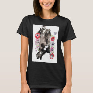 タキシード猫かわいい白黒ペットTシャツ Tシャツ