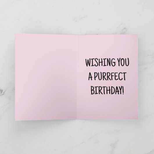 タキシード猫かわいい誕生日パンダ子猫挨拶 カード (内部)