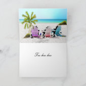 タキシード猫がクリスマスを楽しむ シーズンカード (内部)