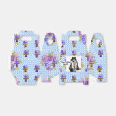 タキシード猫が好きな黒猫と白猫のケーキ フェイバーボックス (折り畳みなし)