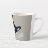タキシード猫が寒い カフェラテマグ (右)