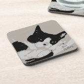 タキシード猫が寒い コースター (左側)