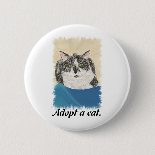 タキシード猫が猫のプロモーションピンを採用 缶バッジ (正面)