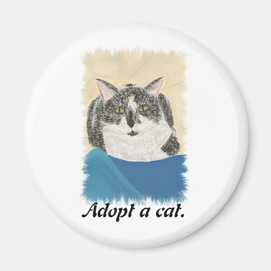 タキシード猫が猫のプロモーション磁石を採用 マグネット (正面)