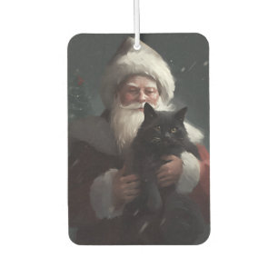 タキシード猫とサンタクロースのクリスマス カーエアーフレッシュナー