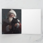 タキシード猫とサンタクロースのクリスマス カード (内部)