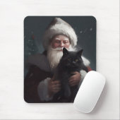 タキシード猫とサンタクロースのクリスマス マウスパッド (マウス)