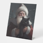 タキシード猫とサンタクロースのクリスマス 台座サイン (正面)