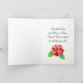 タキシード猫とバラかわいいサンキューカード サンキューカード (内部)