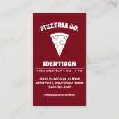 タキシード猫とピザ 名刺 (裏面)