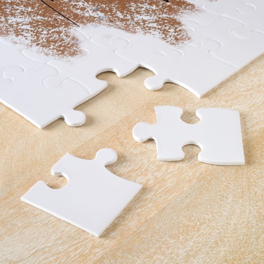 タキシード猫とユリ |感動的引用文 ジグソーパズル (側面)