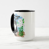 タキシード猫とユリ |感動的引用文 マグカップ (正面左)