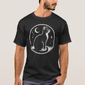 タキシード猫と月と星 Tシャツ (正面)