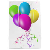 タキシード猫と甘い16気球ミディアム抱き枕 ミディアムペーパーバッグ (裏面)