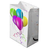 タキシード猫と甘い16気球ミディアム抱き枕 ミディアムペーパーバッグ (裏面アングル)