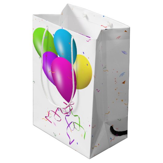 タキシード猫と甘い16気球ミディアム抱き枕 ミディアムペーパーバッグ (裏面アングル)