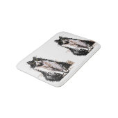 タキシード猫と白猫ペット入浴マット バスマット (アングル)