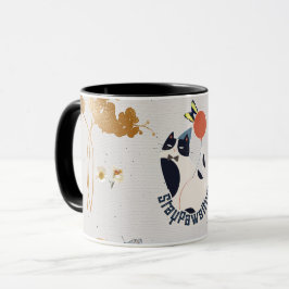 タキシード猫のお祝いコーヒー&ティーマグ マグカップ