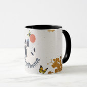 タキシード猫のお祝いコーヒー&ティーマグ マグカップ (正面右)