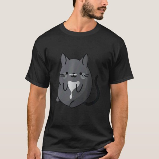 タキシード猫のアイデア Tシャツ (正面)