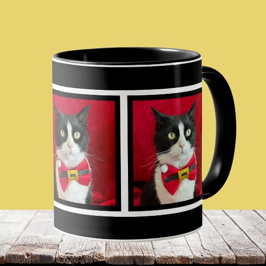 タキシード猫のクリスマスマグカップ マグカップ