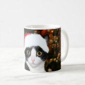 タキシード猫のクリスマス コーヒーマグカップ (正面右)