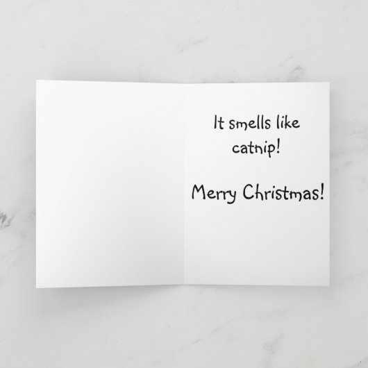 タキシード猫のクリスマス シーズンカード (内部)