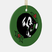 タキシード猫のクリスマス セラミックオーナメント (右)